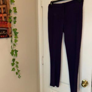 Purple Thalian Fitted Suit Pants, Size 8